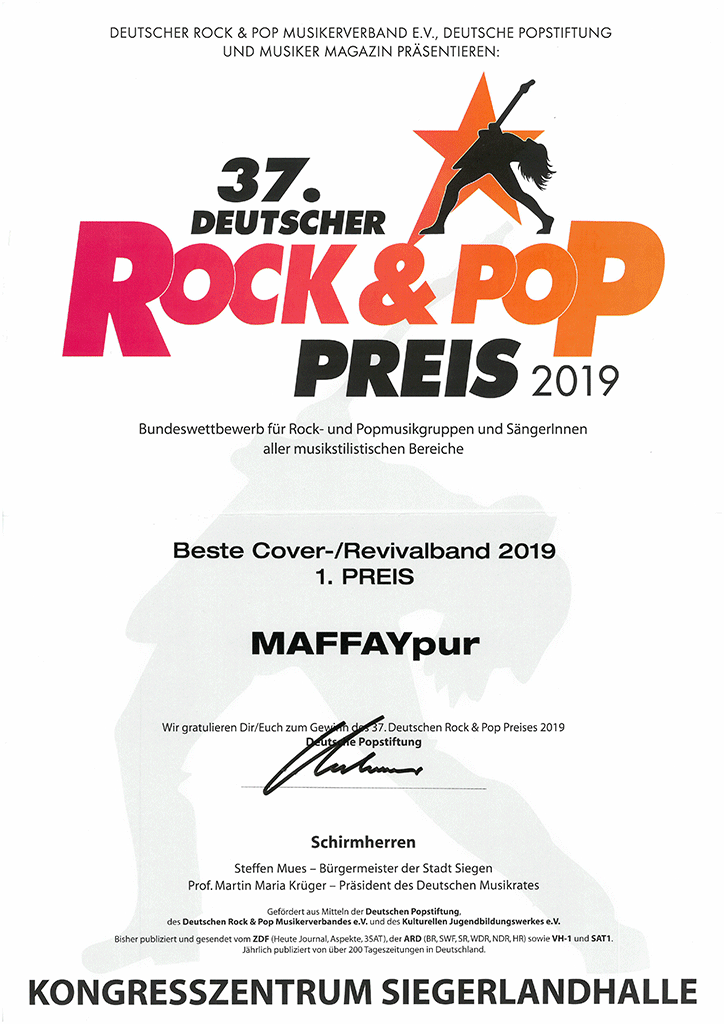Rock und Pop Preis 2019